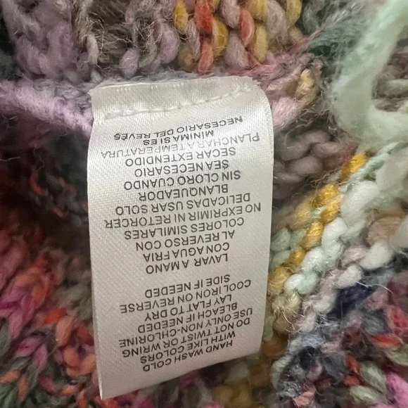 Democracy mock neck pink purple gray variegated sweater size Medium - Picture 11 of 12